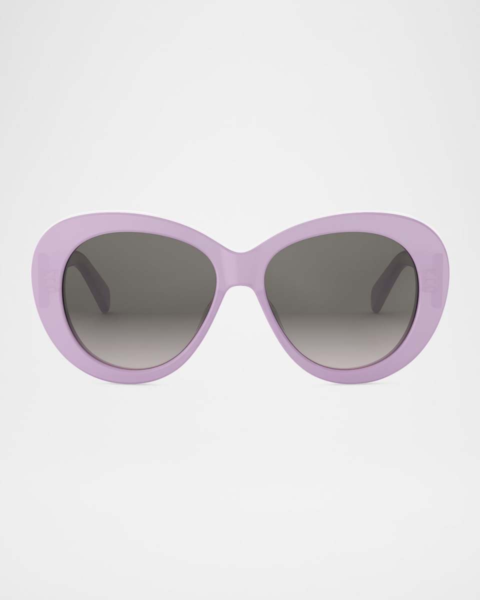 Triomphe Logo Oval Acetate Sunglasses